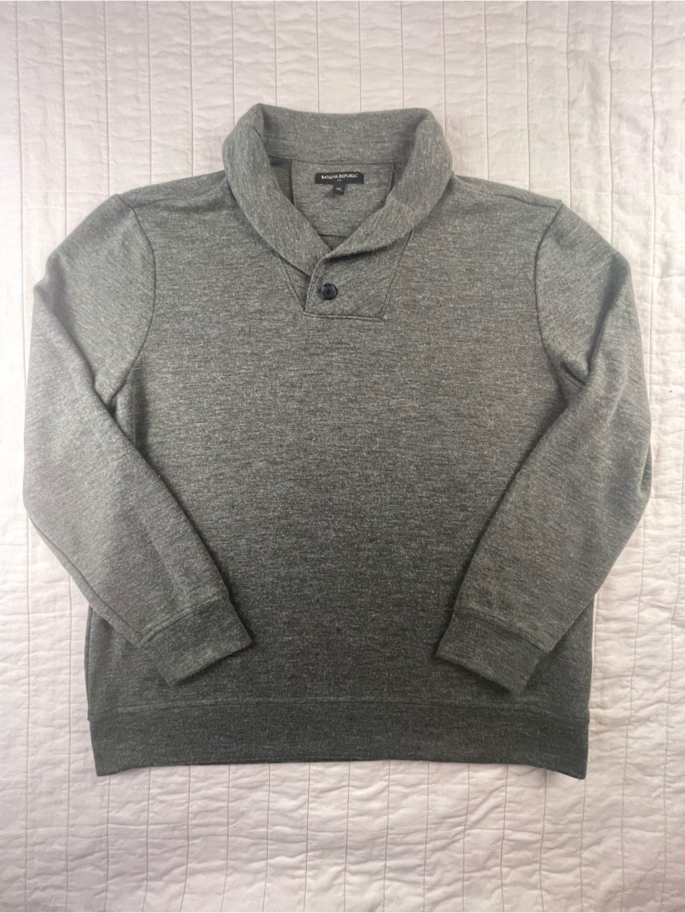 Banana Republic Men's Green Shawl Collar Pullover Sweatshirt XL